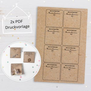 Modèle d'impression 7 x 7 cm petite chose, parce que tu es spécial, pour petits cadeaux, petit sac cadeau SB shop, téléchargement PDF
