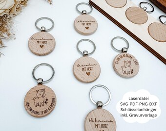 Laserbestand sleutelhanger lama, opvoeder, cadeau-idee opvoeder, leraar svg, png, dxf, pdf