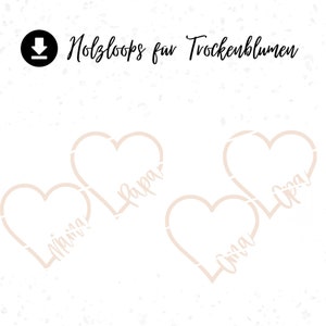 Digitale Datei- inkl. Gewerbelizenz - SVG Lasercut Datei Muttertag, 4 Loops, Mama, Papa, Oma , Opa