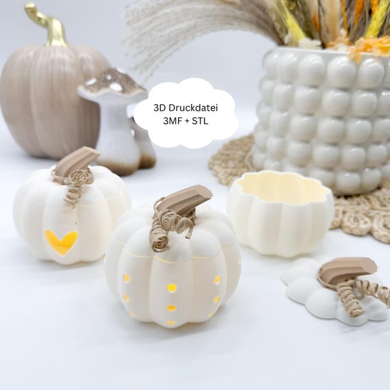 3D Print File, Stl, 3MF, Autumn, Autumn Decoration, Pumpkin With