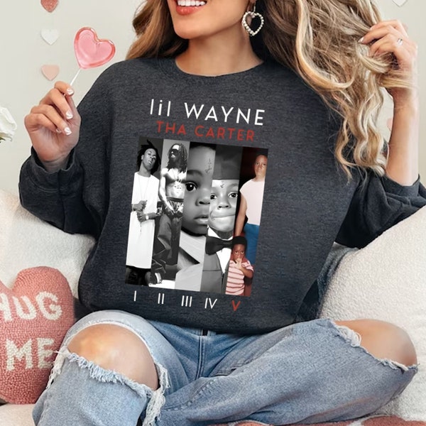 Lil Wayne Vintage 90s Camisa / Sudadera, Lil Wayne Camiseta, Hip hop RnB Rap Unisex Homage Tee, Lil Wayne 90s Camiseta Gráfica
