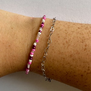 Pink Beaded Bracelet