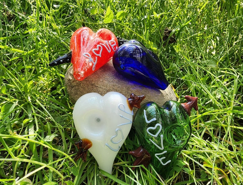 Valentine's Day Gift Glass Heart Pipe Girly Pipe Love Girls Gifts