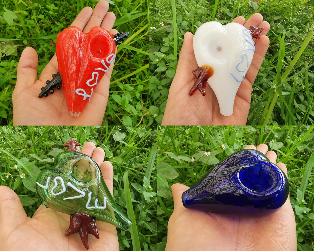 Valentine's Day Gift Glass Heart Pipe Girly Pipe Love Girls Gifts