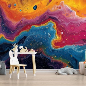 Modern Abstract Peel and Stick Wallpaper - Easy Home Transformation