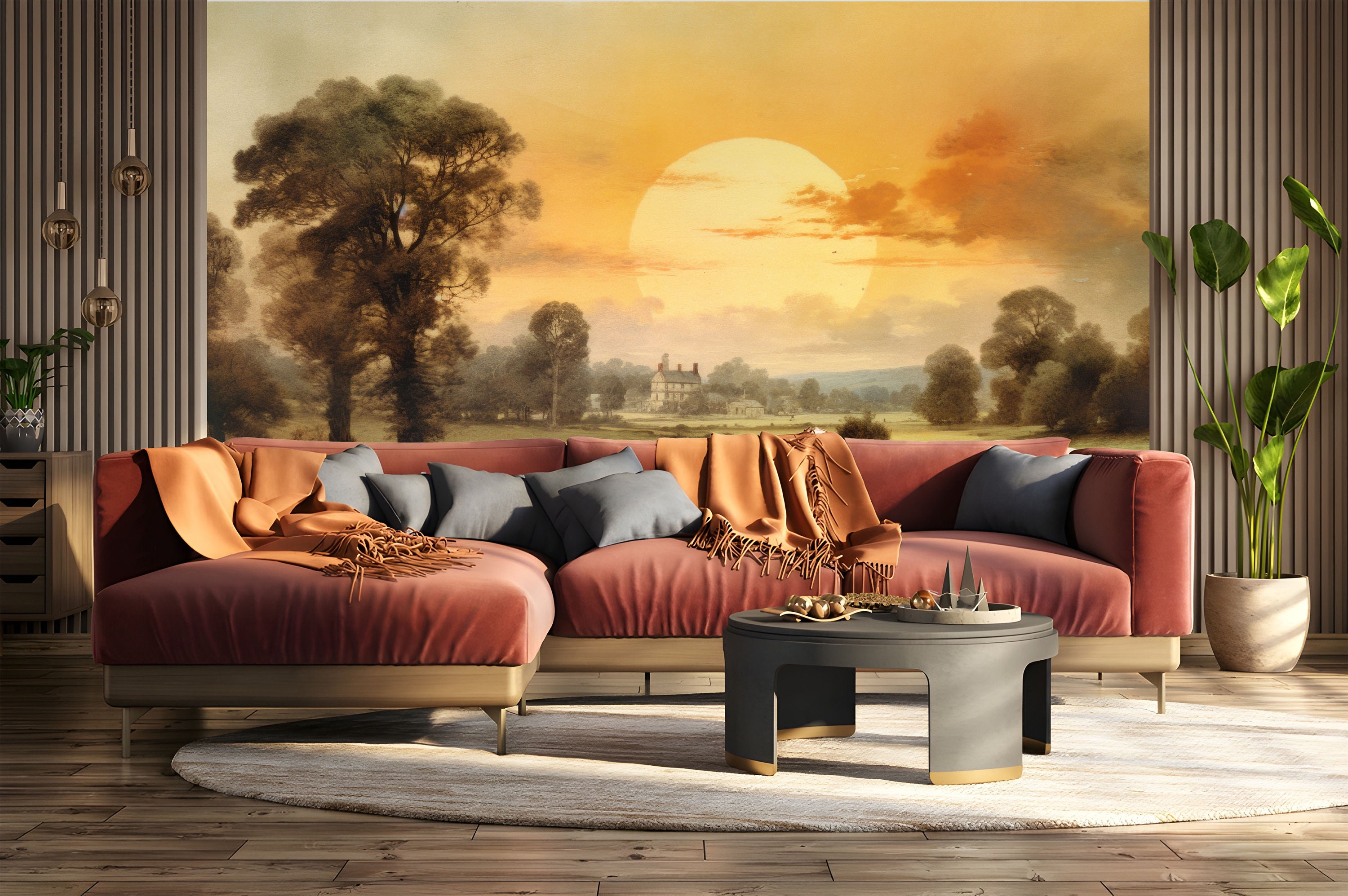 Scenic Wallpaper Mural, Landscape Wallpaper Peel and Stick, Scenic Wall ...