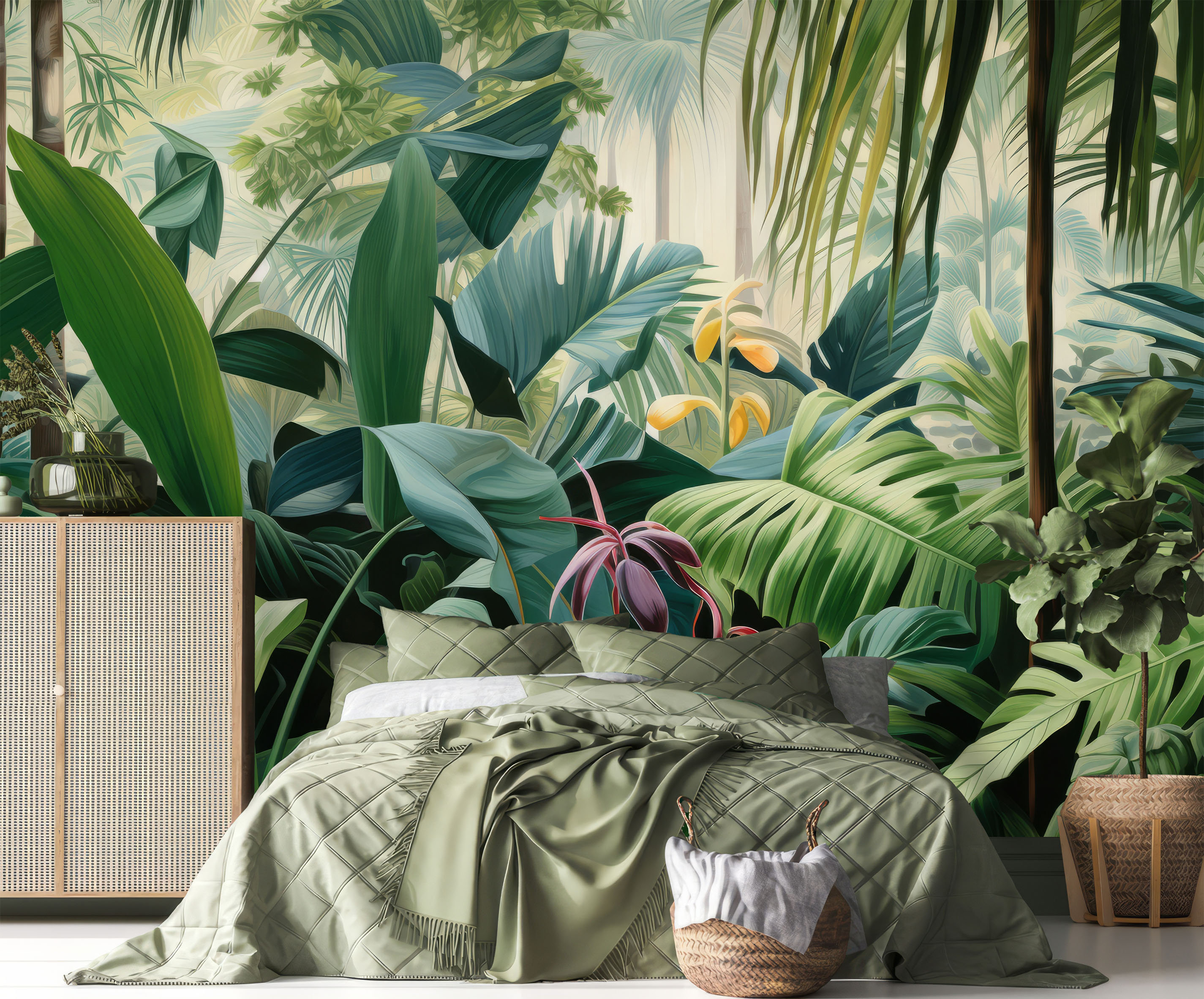 Tropical Forest Wallpaper Peel and Stick Jungle Wall Mural - Etsy