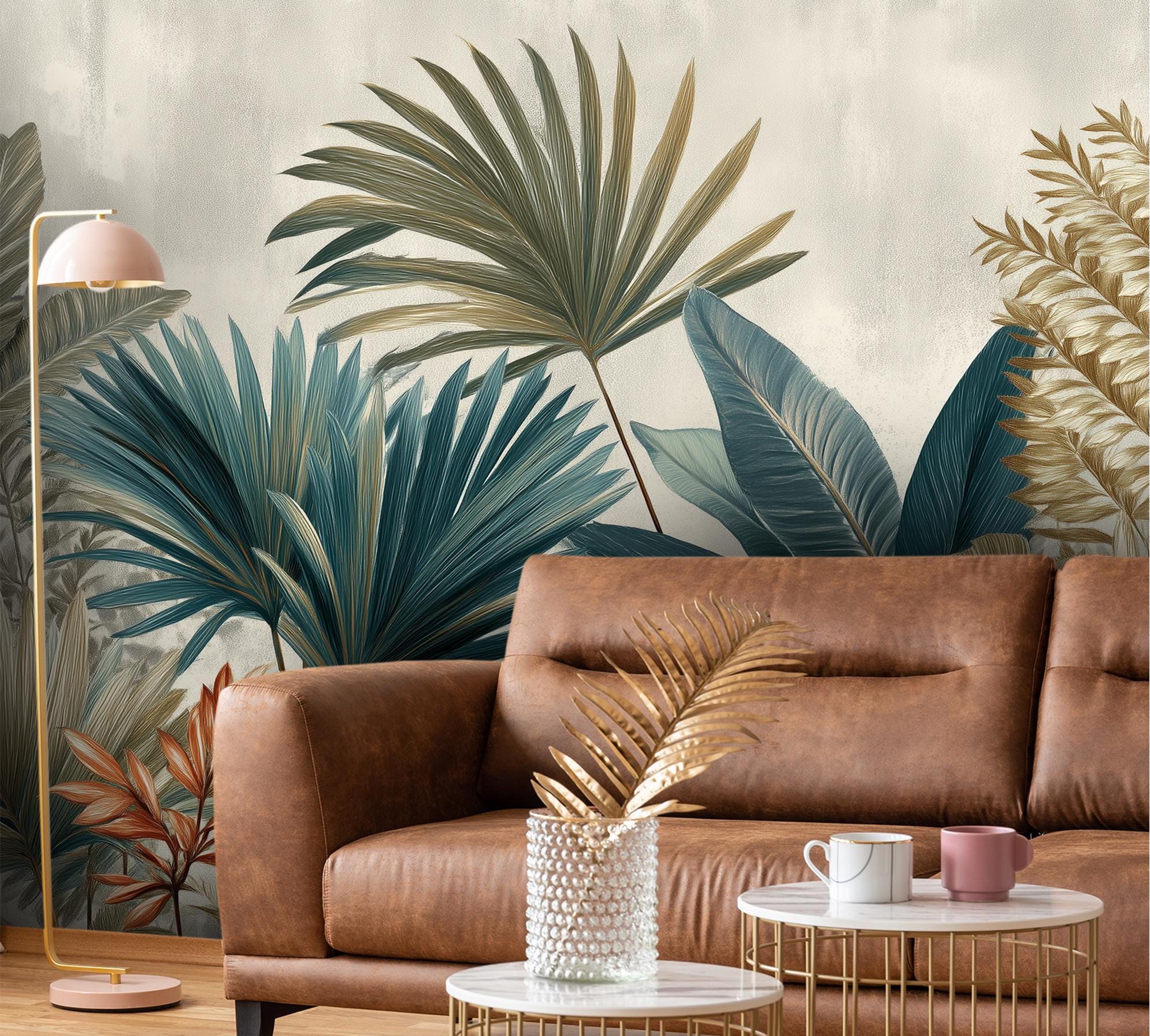 Vintage Botanical Wall Mural | Peel and Stick Wallpaper | Moody ...