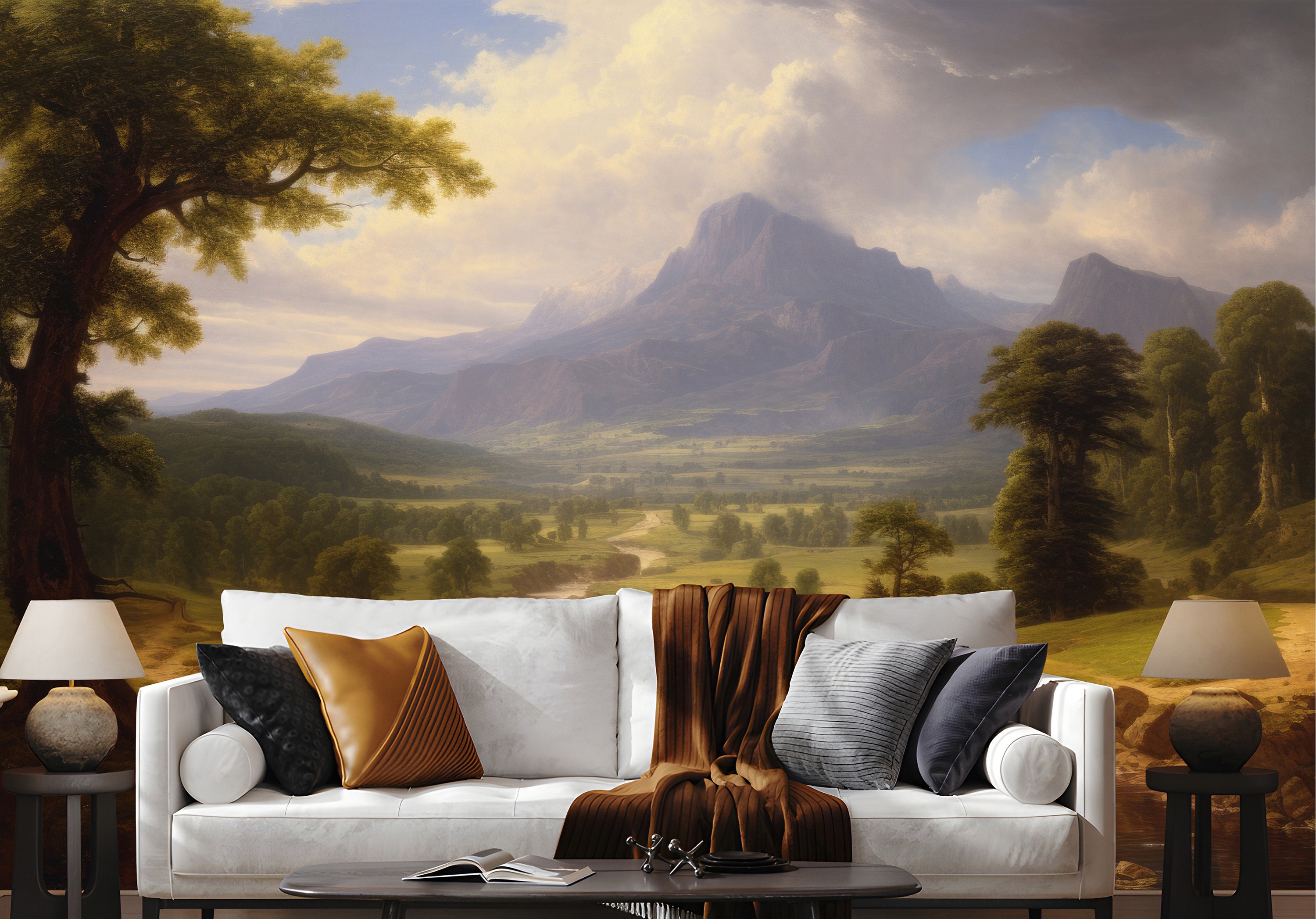 Scenic Wallpaper Mural, Landscape Wallpaper Peel and Stick, Scenic Wall ...