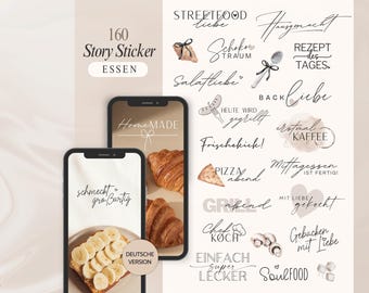 Food Instagram Story Stickers | Food | Calligraphy | Coffee | Storysticker Words | Pizza | Fast Food | Brunch | Cooking Baking | Daily Basics