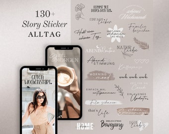 Instagram Story Sticker Alltag | Basic | Guten Morgen | Home | Kalligraphie | Storysticker Words | Storysticker Daily | Home | Moments Mood