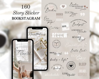 Instagram Story Sticker Bookstagram | Bücher | Books | Lesen | Kalligraphie | Storysticker Words | Buch Storysticker | Bücherliebe Alltag