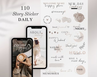 Instagram Story Sticker Daily | Basic | Good Morning | Home | Kalligraphie | Storysticker Words | Storysticker Friends | Moments | Weekdays