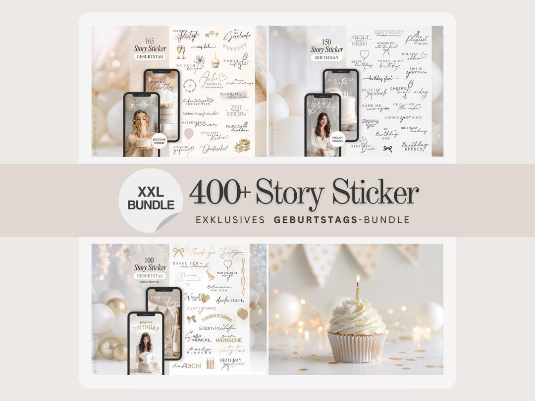 XXL Instagram Story Sticker Bundle | Birthday | Party | Celebration ...