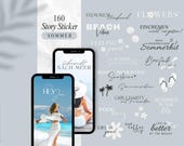 Instagram Story Sticker Sommer | Strand | Pool | Sonne | Kalligraphie | Beach | Storysticker Words | Daily | Summer Storysticker | Vacation