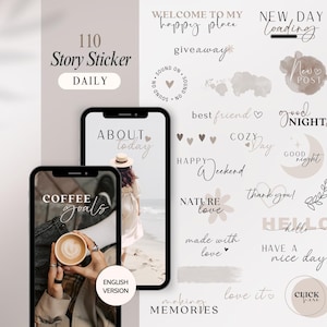 Instagram Story Sticker Daily | Basic | Good Morning | Home | Kalligraphie | Storysticker Words | Storysticker Friends | Moments | Weekdays