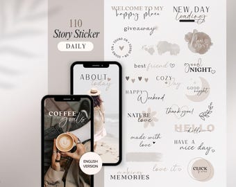 Instagram Story Stickers Daily | Basic | Good Morning | Home | Calligraphy | Story Sticker Words | Storysticker Friends | Moments | Weekdays