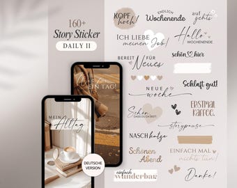 Instagram Story Stickers Daily II | Basic | Good Morning | Home | Calligraphy | Story Sticker Words | Storysticker Friends | Moments | Family
