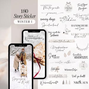 Instagram Story Sticker Winter | Schnee | Advent | Weihnachtsmarkt | Kalligraphie | Storysticker Words | Storysticker | Winter Frost Alltag