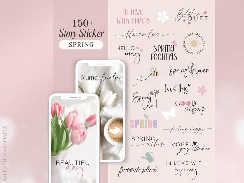 Instagram Story Stickers Spring | Flowers | Spring | Garden ...