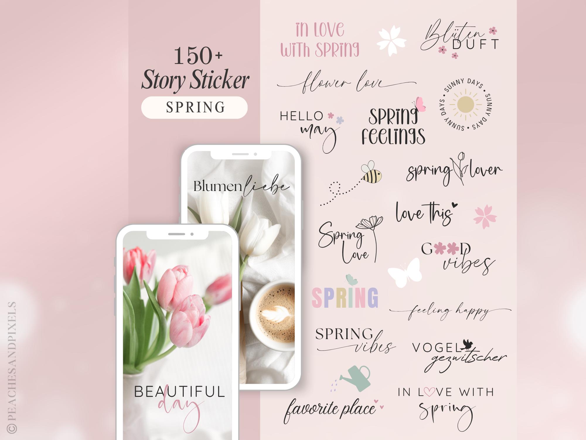 Instagram Story Stickers Spring | Flowers | Spring | Garden ...