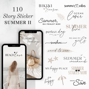 XXL Instagram Story Sticker Bundle | Summer | Pool | Beach | Sun ...