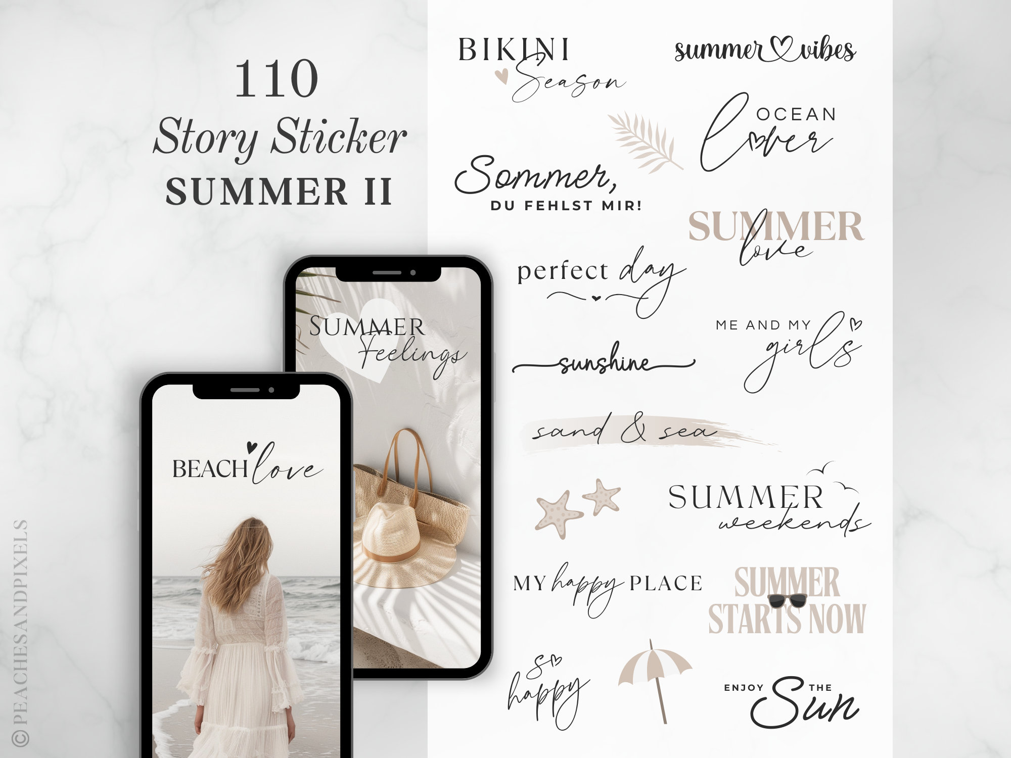 XXL Instagram Story Sticker Bundle | Summer | Pool | Beach | Sun ...