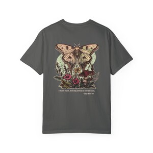 Comfort Colors Edgar Allan Poe Light Academia Moth Shirt Mushroom Shirt Luna Moth Whimsigoth Clothing Goblincore Poet Shirt Dark Academia Pepper