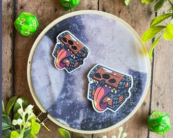 Mimic Chest Pin: Handmade DND TTRPG Gift