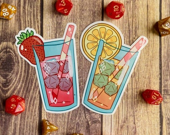 Lemonade and Dice Sticker: D&D Vinyl Sticker