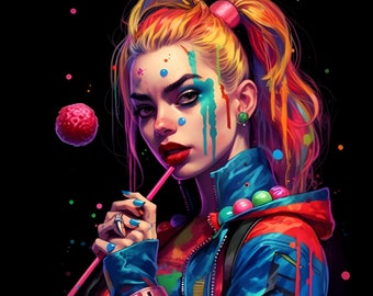 AI Art - Digital Download - Portrait Of Harley - Custom AI Art