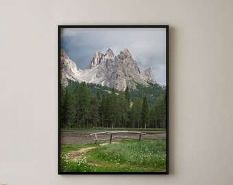 Dolomites, Mount Misurina, Lake Adorno, Italy, Digital Download, Printable wall art, Home Decor, Photography, Mountain landscape