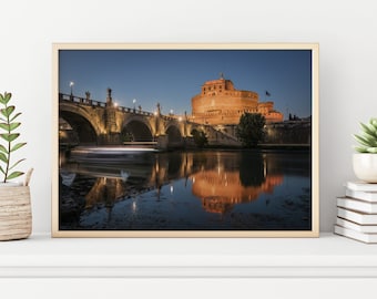 Rome, Castel Sant'Angelo, Italy, Digital Download, Printable wall art, Home Decor, Photography of Italy