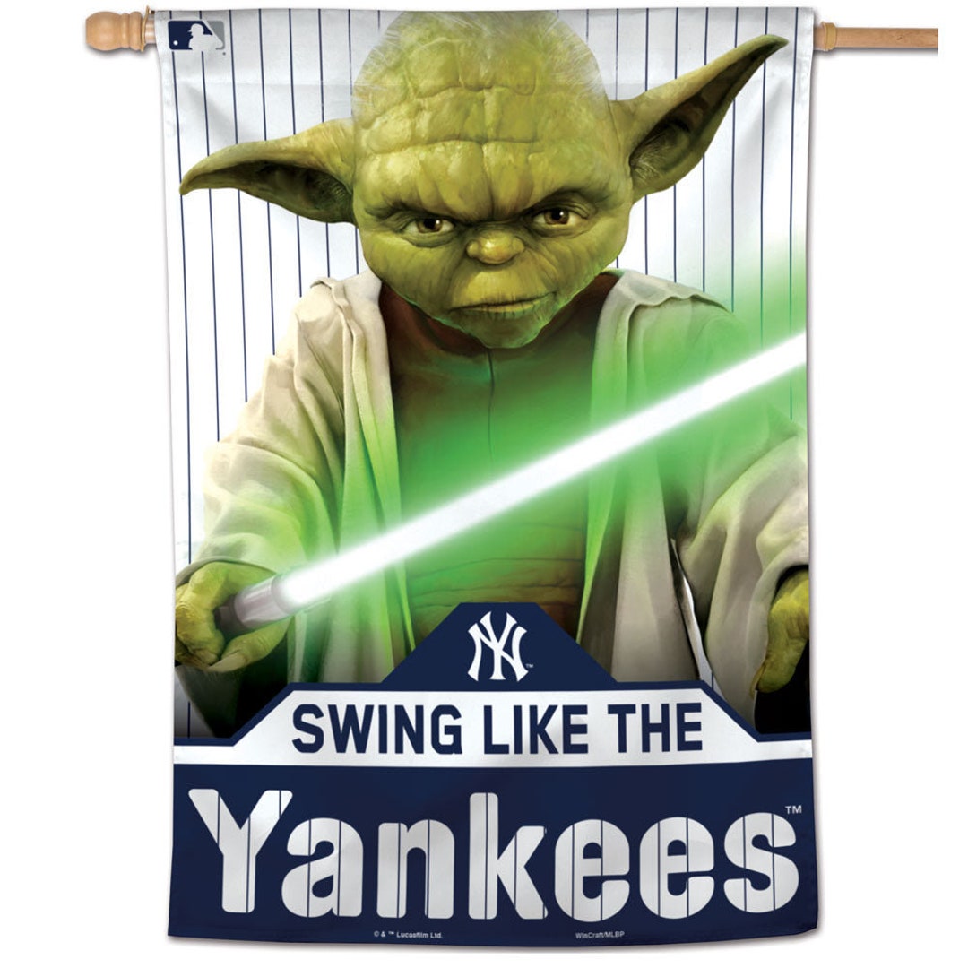 New York Yankees Star Wars Yoda Vertical Flag Etsy