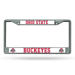 Ohio State Buckeyes Chrome Motorcycle License Plate Frame With