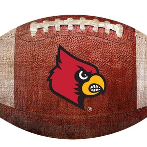 Louisville Cardinals FAMILY Football Wood Sign NEW 12" x 6"  Decoration Gift
