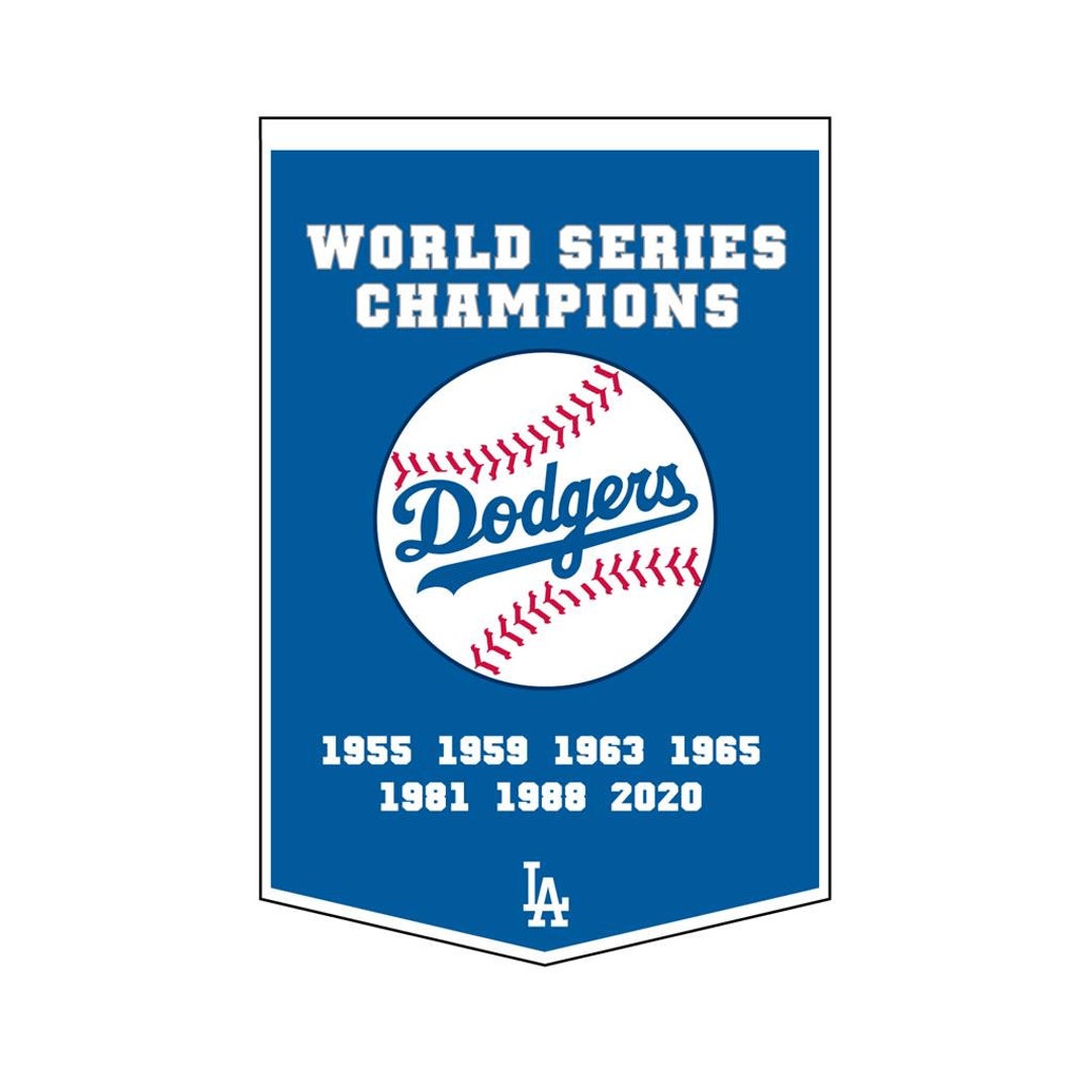 Los Angeles Dodgers Dynasty Champions Wool Banners - Etsy
