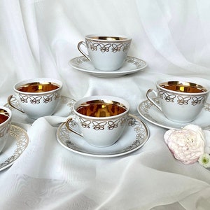 Czechoslovakia Porcelain Coffee Cup Set