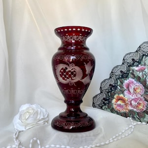 Egermann Ruby Red Glass Vase