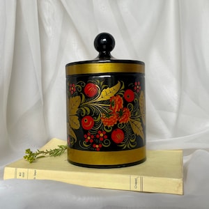 USSR Folk Art Box With Lid - Khohkloma Style