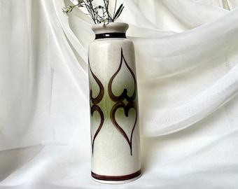 Vase emblématique en céramique des années 1970 par Ditmar Urbach, motif coeur fabriqué en Tchécoslovaquie, décoration d'intérieur du milieu du siècle de MCM, cadeau parfait pour elle