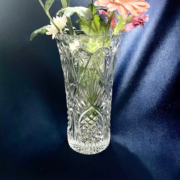 Bohemia Glass Vase 1970s