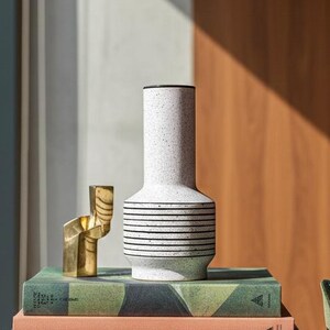 Rare Keralit Ceramic Vase: Mid-Century Modern Czech Pottery