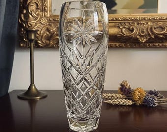 ヴィンテージ ボヘミアン ハンドカット クリスタル花瓶 - Etsy 日本