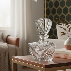 Luxurious Crystal Decanter With Triangular Base