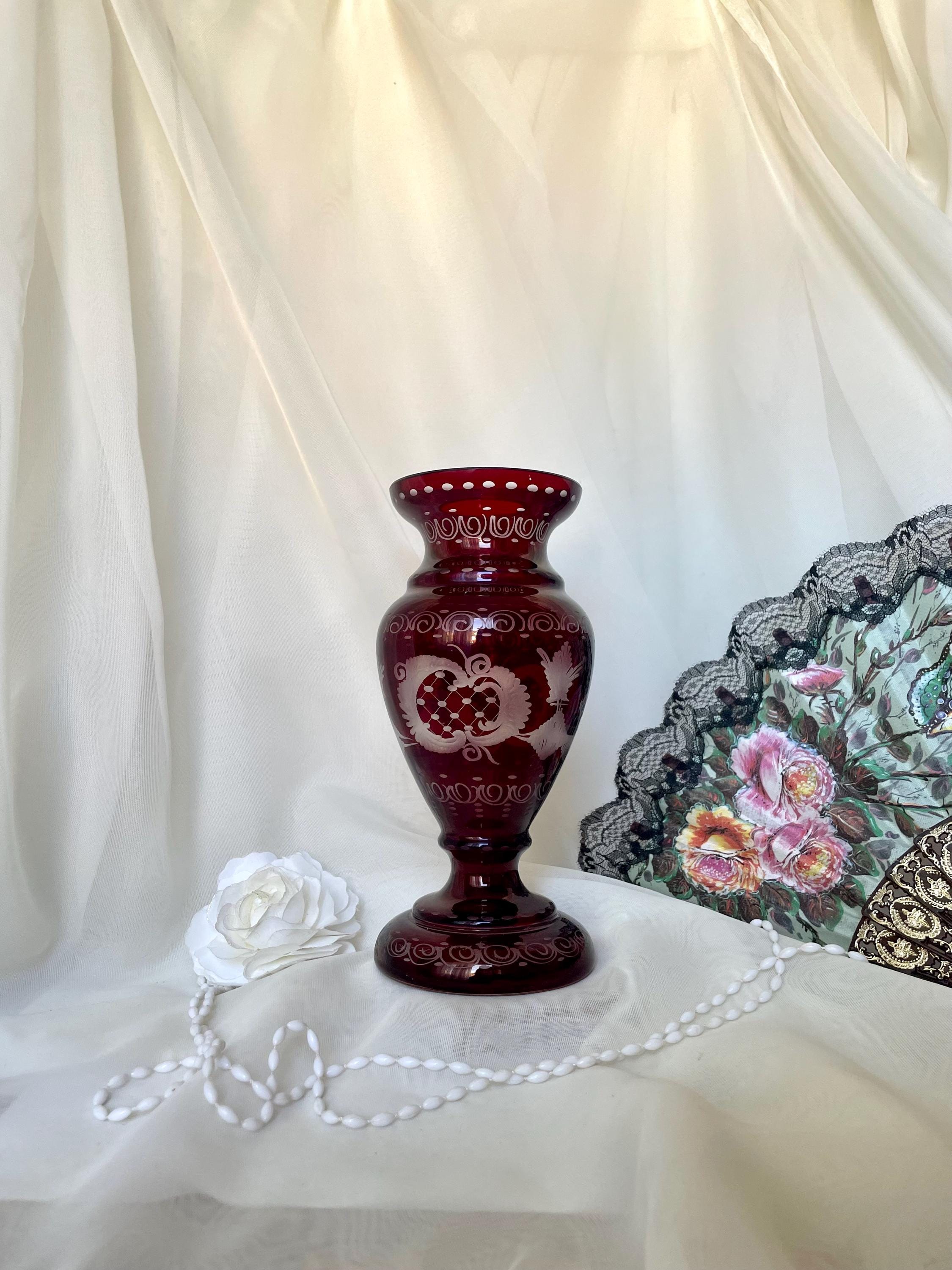 Egermann Ruby Red Glass Vase