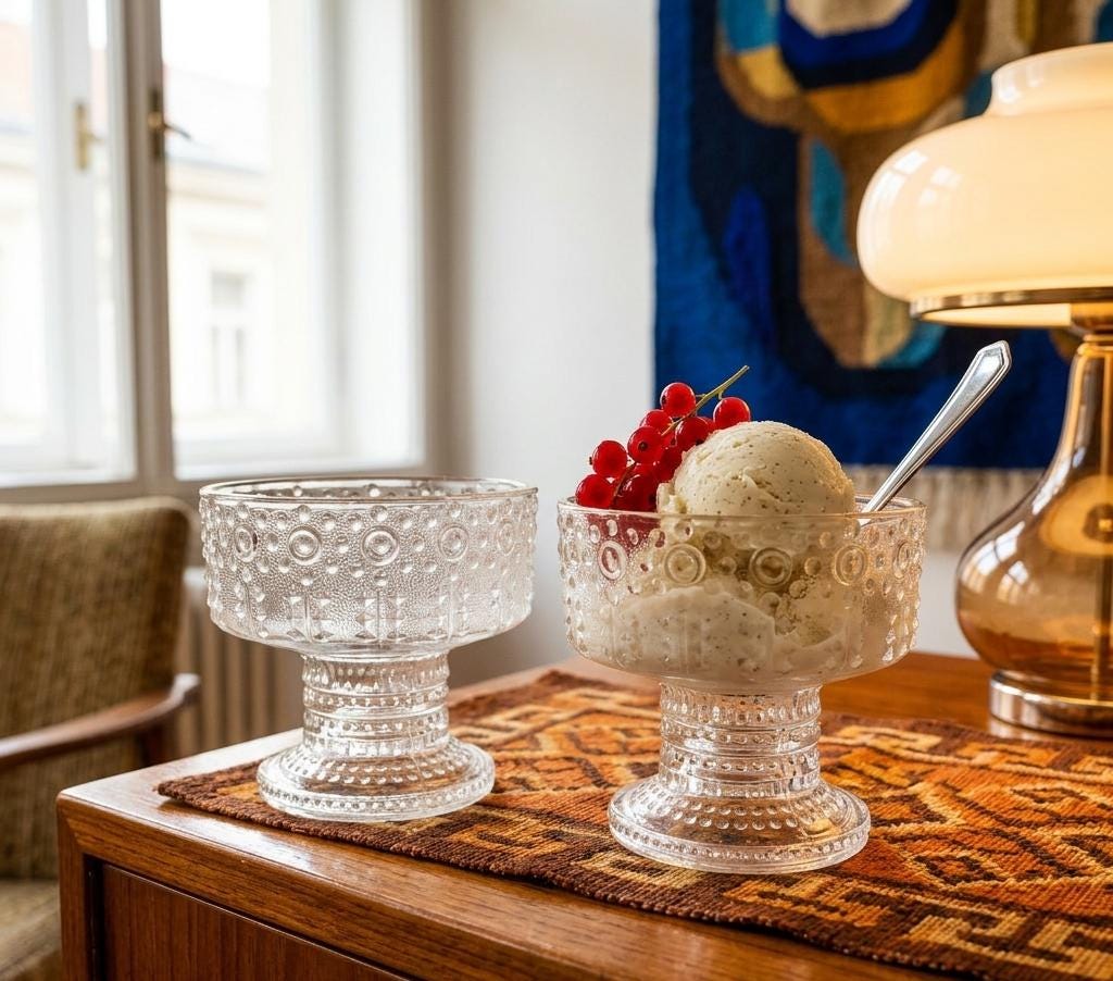 Bubble glass dessert