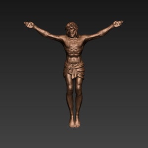 Kruisbeeldbestand voor CNC, 3D STL-bestand, graveur, Artcam, hout, wanddecoratie, Cut3d, Crucifix11