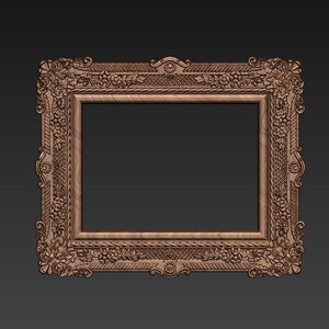 Rahmendatei für CNC, 3D-STL-Datei, Engraver, Artcam, Holz, Wanddekor, Cut3d, Frame2