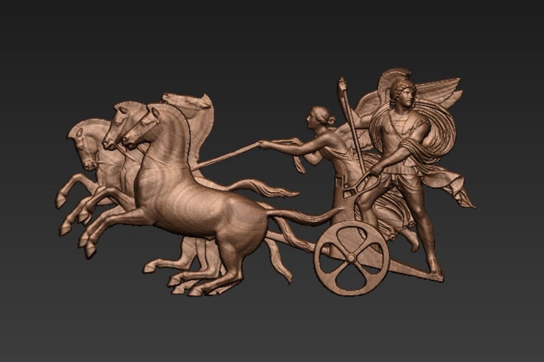 The Chariot Digital File for CNC, 3D STL File, Engraver, Artcam, Wood ...